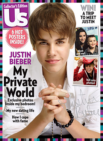 justin bieber book cover. Justin Bieber on the cover of